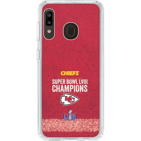 NFL Chiefs Super Bowl LVIII Champions Galaxy A20 Clear Case